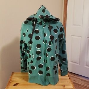 Green and black zip up hoodie size L